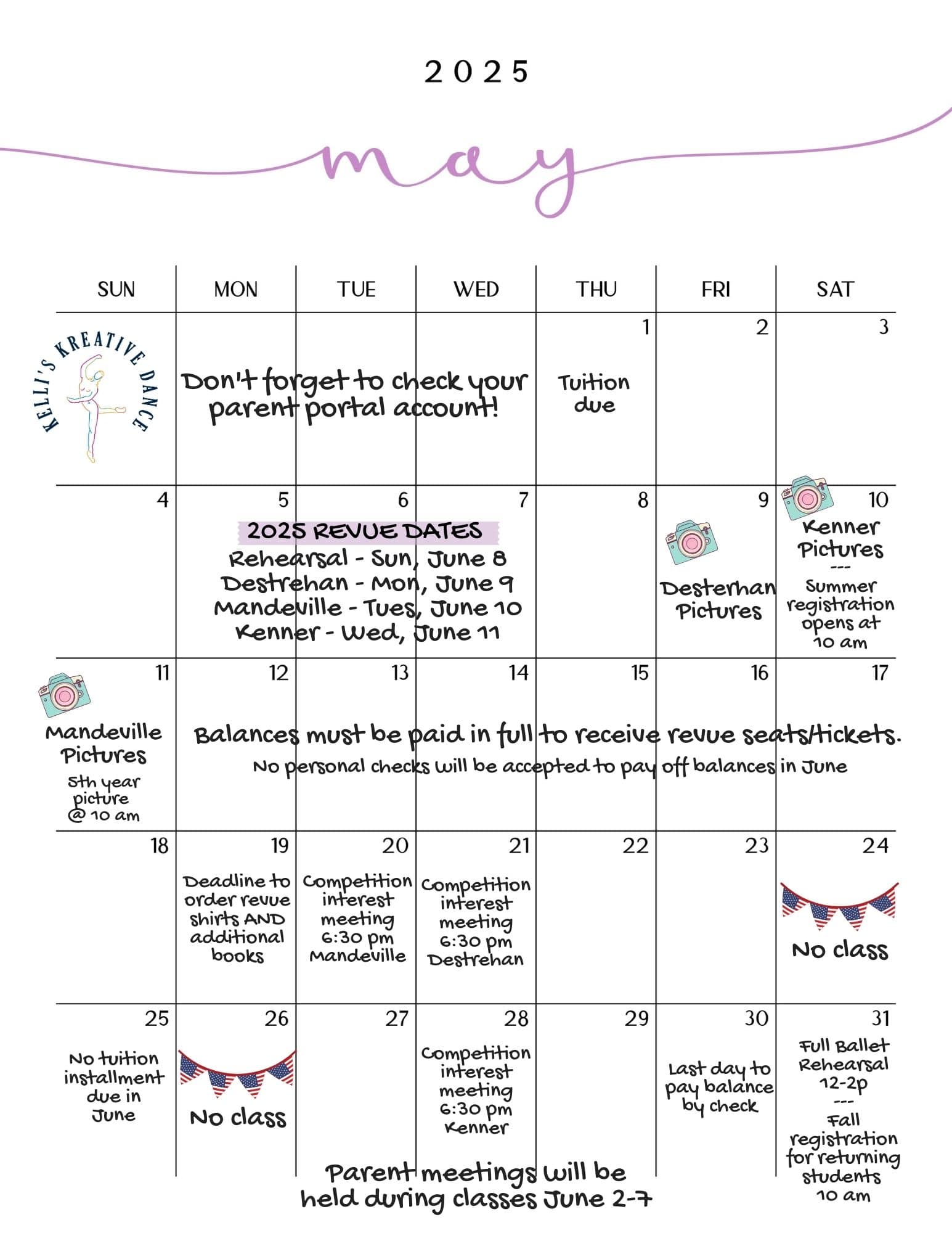 202505May-min 2025 May dance studio calendar